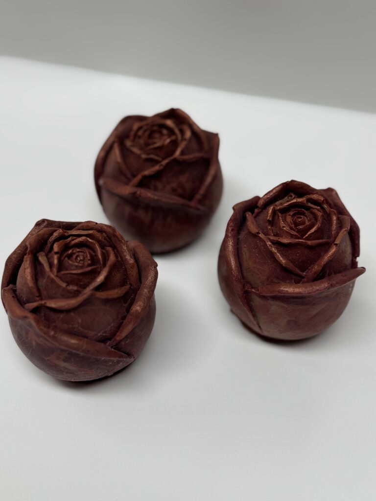 Roos in melkchocolade